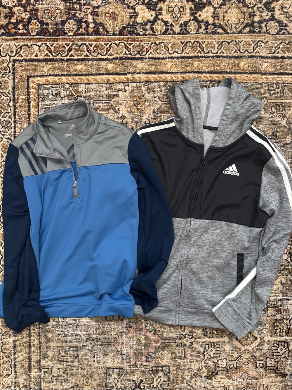 adidas Hooded Zip Jacket and quarter zip bundle